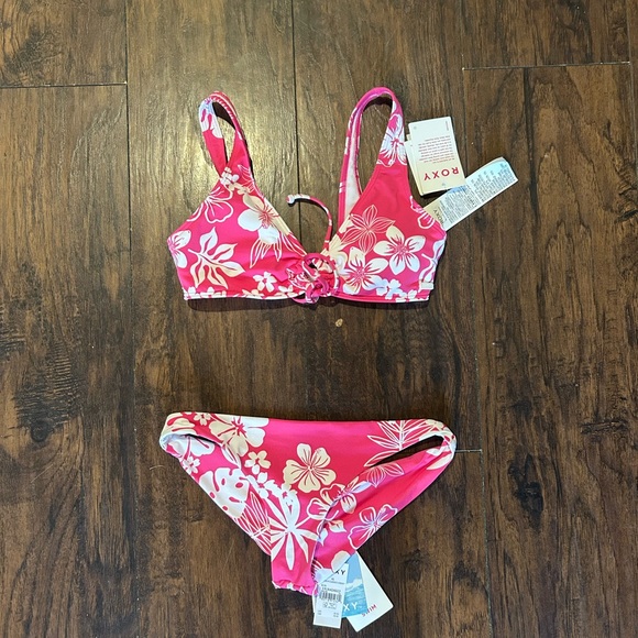 Roxy Other - Roxy Pink Floral Bikini Set